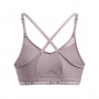 Biustonosz treningowy Under Armour UA Crossback Low Bra - beżowy