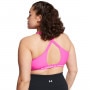 Biustonosz treningowy Under Armour UA Crossback Low Bra - różowy