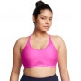 Biustonosz treningowy Under Armour UA Crossback Low Bra - różowy