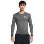 Męski longsleeve treningowy Under Armour UA Hg Armour Comp Ls - szary