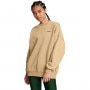 mini: Damska bluza dresowa nierozpinana bez kaptura Under Armour UA Icon Hwt Flc Os Crew - brązowa (1)