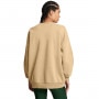 mini: Damska bluza dresowa nierozpinana bez kaptura Under Armour UA Icon Hwt Flc Os Crew - brązowa (2)
