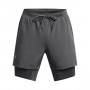 mini: Męskie spodenki do biegania Under Armour UA Launch 5'' 2-in-1 Short - szare (6)