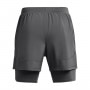 mini: Męskie spodenki do biegania Under Armour UA Launch 5'' 2-in-1 Short - szare (7)