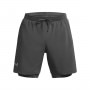 mini: Męskie spodenki do biegania Under Armour UA Launch 7'' 2-IN-1 Short - szare (6)