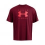 mini: Męski t-shirt z nadrukiem Under Armour UA M Hw Os Branded Ss - bordowy (3)