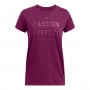 mini: Damska koszulka treningowa Under Armour Project Rock W Hwt Passion SS - fioletowa (3)
