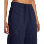 Damskie spodnie dresowe Under Armour Unstoppable Txt Wide Leg Crop - granatowe