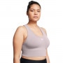 Biustonosz treningowy Under Armour Vanish Seamless Mid Bra - beżowy