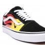 Buty uniseks VANS Old Skool PRINTS FLAME - czarne