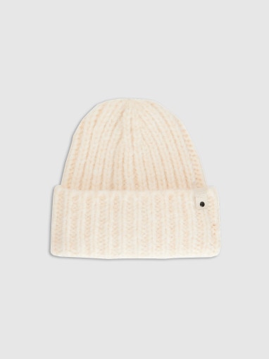  4F Damska czapka zimowa 4F 4FRAW25ACAPF0723  beżowa Beżowy