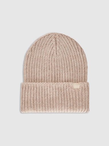  4F Damska czapka zimowa 4F 4FRAW25ACAPF0801  beżowa Beżowy