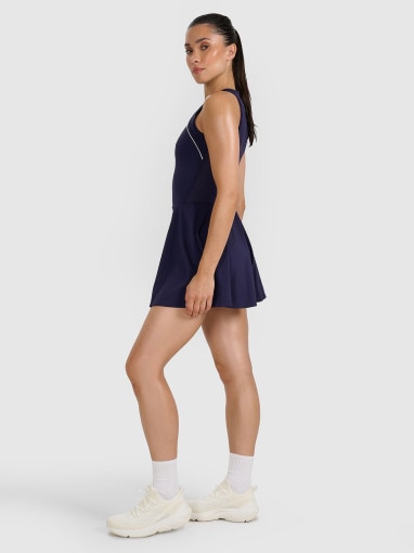 Damska sukienka tenisowa 4F 4FRAW25TFDRF004 - granatowa