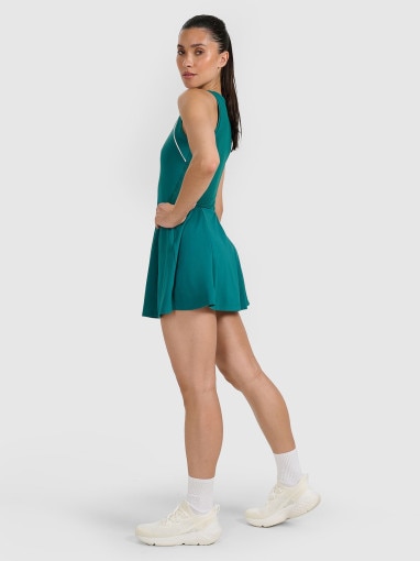 Damska sukienka tenisowa 4F 4FRAW25TFDRF004 - zielona