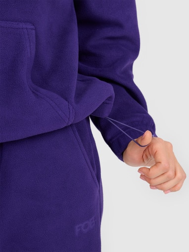 Damski polar z kapturem 4F 4FRAW25TFLEF451 - fioletowy