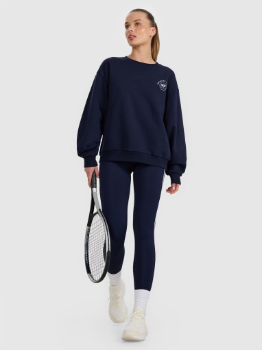 Damska bluza nierozpinana bez kaptura 4F 4FRAW25TSWSF2461 - granatowa