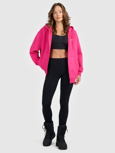 Damska bluza rozpinana z kapturem 4F 4FRAW25TSWSF2588 - różowa