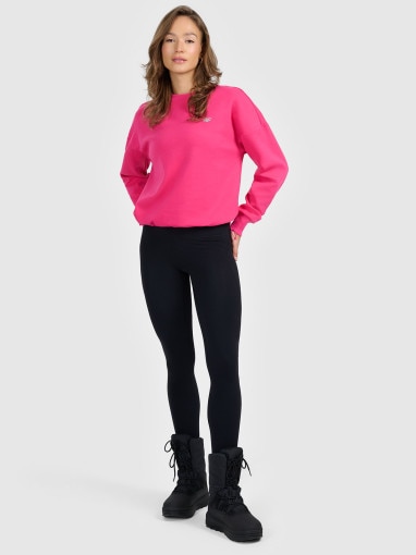 Damska bluza nierozpinana bez kaptura 4F 4FRAW25TSWSF2590 - różowa