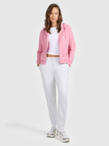 Damska bluza rozpinana z kapturem 4F 4FRAW25TSWSF2776 - różowa