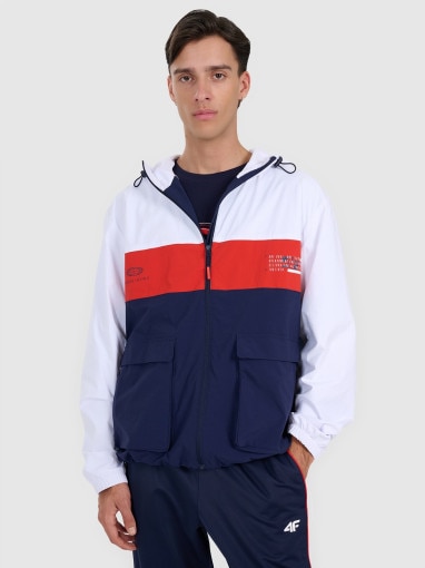  4F Męska kurtka przejściowa 4F 4FRAW25TSWSM2460  granatowa Granatowy