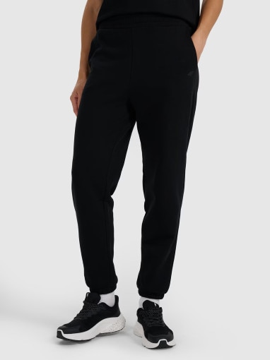 Damskie spodnie dresowe joggery 4F 4FRAW25TTROF1613 - czarne