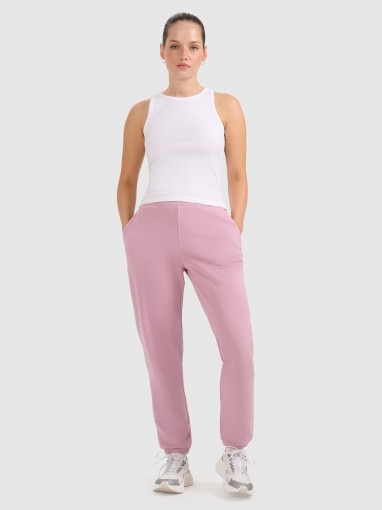  4F Damskie spodnie dresowe joggery 4F 4FRAW25TTROF1613  różowe Różowy
