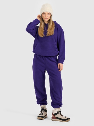  4F Damskie spodnie dresowe joggery polarowe 4F 4FRAW25TTROF1707  fioletowe Fioletowy