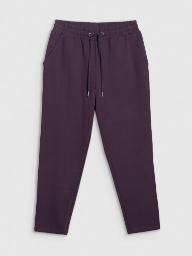  4F Damskie spodnie dresowe 4F 4FRAW25TTROF1847  fioletowe Fioletowy