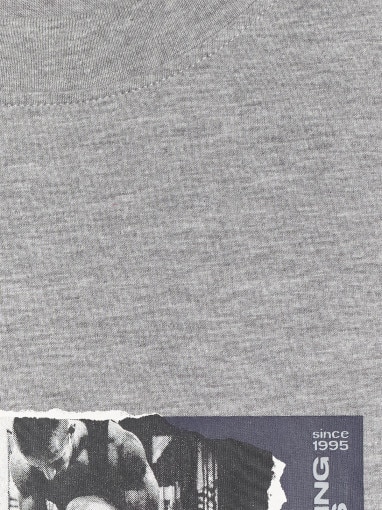 Męski t-shirt z nadrukiem 4F 4FRAW25TTSHM3364 - szary