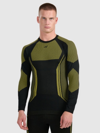  4F Męska bielizna termoaktywna (góra) 4F 4FRAW25USEAM268  żółta żółty