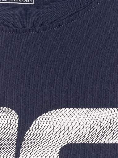 Męski t-shirt z nadrukiem 4F 4FRMM00TTSHM3251 - granatowy