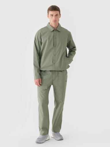  4F Męskie spodnie casual 4F 4FRSS24TTROM1327  khaki Khaki