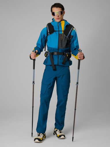  4F Męskie spodnie trekkingowe 4F 4FRSS26TFTRM1438  granatowe Granatowy