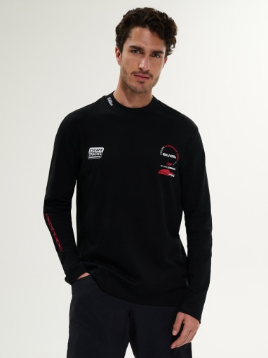 Obrazek dla: 4F Męski longsleeve z nadrukiem 4F4FRSS26TLONM679  czarny Czarny