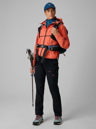Damska kurtka trekkingowa 4F 4FRSS26TTJAF1271 - koralowa