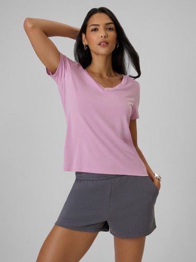 Obrazek dla: 4F Damski tshirt bez nadruku 4F 4FRSS26TTSHF3796  różowy Różowy