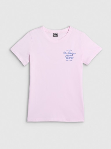 Obrazek dla: 4F Damski tshirt z nadrukiem 4F 4FRSS26TTSHF4537  różowy Różowy