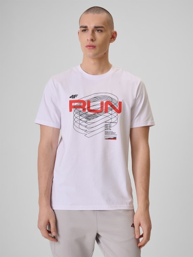 Obrazek dla: 4F Męski tshirt z nadrukiem 4F 4FRSS26TTSHM3806  biały Biały