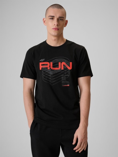 Obrazek dla: 4F Męski tshirt z nadrukiem 4F 4FRSS26TTSHM3806  czarny Czarny