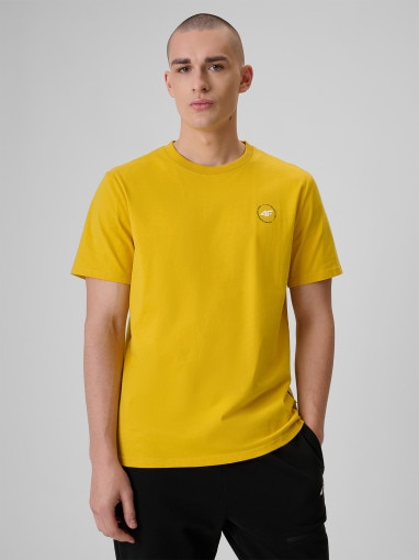 Obrazek dla: 4F Męski tshirt z nadrukiem 4F 4FRSS26TTSHM3873 żółty żółty