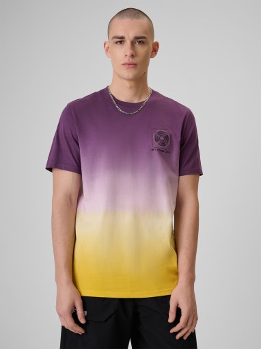 Obrazek dla: 4F Męski tshirt z nadrukiem 4F 4FRSS26TTSHM3877 fioletowy Fioletowy