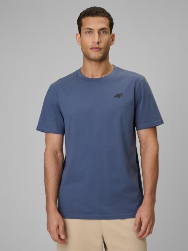 Obrazek dla: 4F Męski tshirt bez nadruku 4F 4FRSS26TTSHM4261 denim Denim
