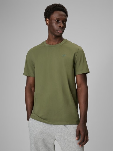 Obrazek dla: 4F Męski tshirt bez nadruku 4F 4FRSS26TTSHM4261 oliwkowy Oliwkowy