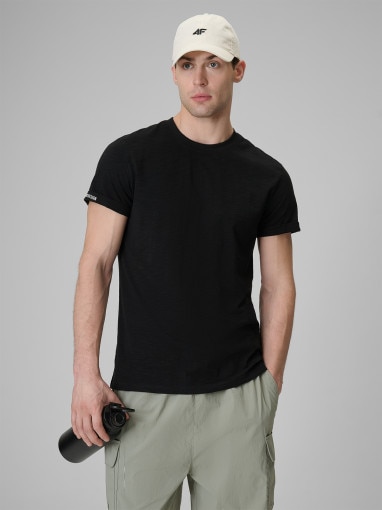 Obrazek dla: 4F Męski tshirt bez nadruku 4F 4FRSS26TTSHM4378  czarny Czarny