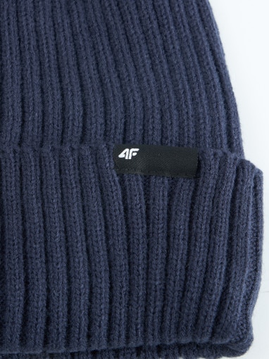 Męska czapka zimowa 4F 4FWAW25ACAPM673 - granatowa