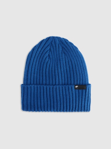  4F Męska czapka zimowa 4F 4FWAW25ACAPM673  niebieska Niebieski