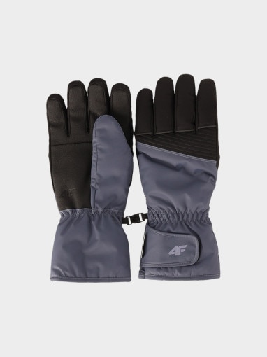  4F Męskie rękawiczki narciarskie 4F 4FWAW25AFGLM167  szare Szary