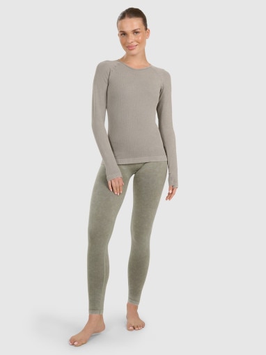 Damski longsleeve do jogi i pilatesu 4F 4FWAW25TFLOF429 - szary