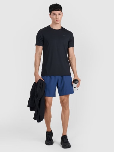  4F Męskie spodenki treningowe 4F 4FWAW25TFSHM1040  granatowe Granatowy