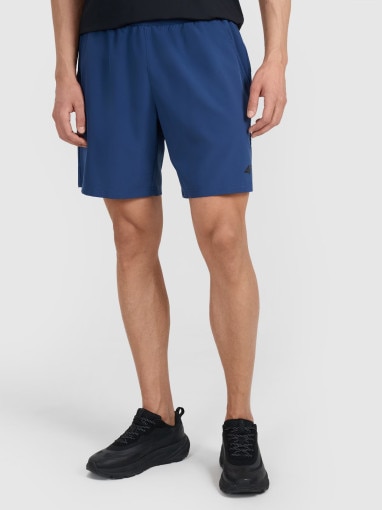 Męskie spodenki treningowe 4F 4FWAW25TFSHM1040 - granatowe